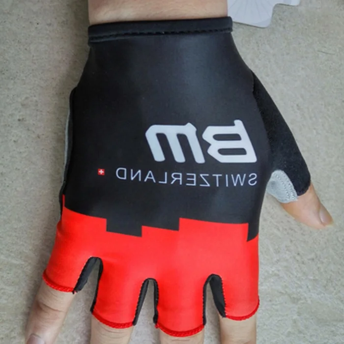 pro team sunweb, Белые велосипедные перчатки, гелевая подкладка, мужские, высокое качество, летние, половина пальцев, велосипедные перчатки, размер m-XL - Цвет: bm