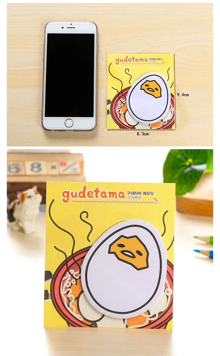 1 шт./лот, Новое поступление, Gudetama, ленивое яйцо, мини блокнот для заметок, Липкие заметки, Escolar Papelaria, школьные принадлежности, Закладка, почтовая этикетка BLT25