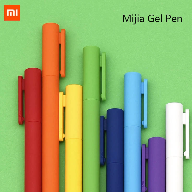 Новые 8 шт./кор. Xiaomi Mijia Youpin Kaco K1 гелевая ручка с черным 0,5 ручка с чернилами стандартных цветов переливаются разными цветами черный пополнения чернил и плавность линий