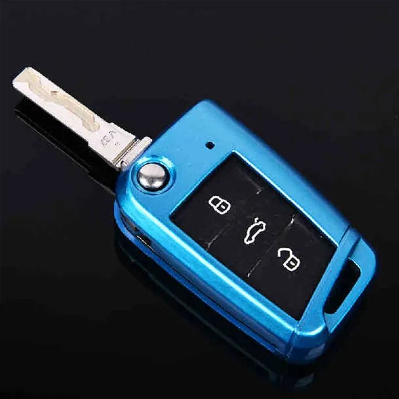 Чехол Peacekey Abs для автомобильных ключей Volkswagen Vw Polo Golf 7 Mk7 для Skoda Octavia Combi A7 для Seat Leon Ibiza Cuptra Ke - Название цвета: blue