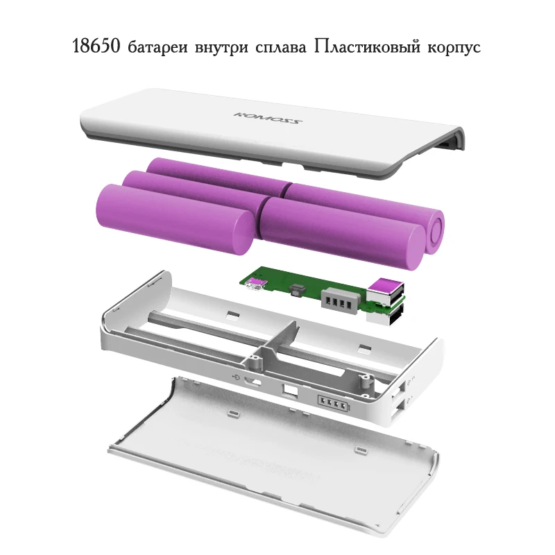 10400 мАч ROMOSS Sense 4 Портативный Зарядное устройство Комплекты внешних аккумуляторов
