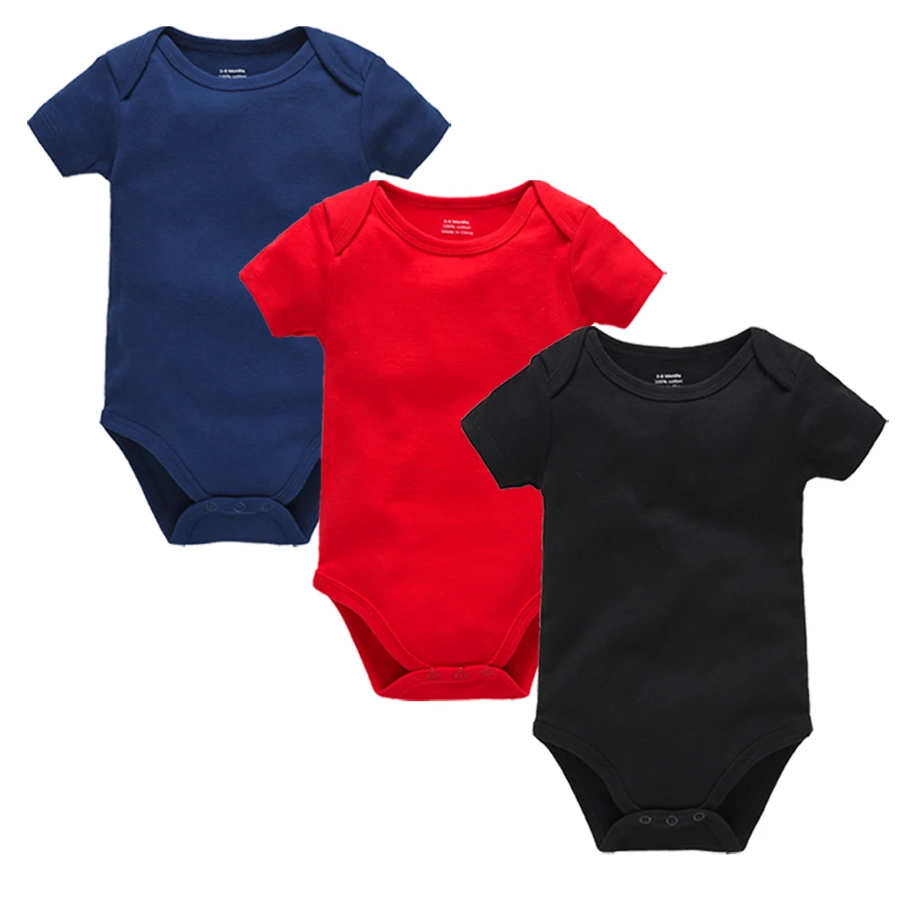 3PCS/lot 5PCS/lot 7PCS/lot 8PCS/lot Baby Boy Girl Clothes Short Sleeve Cotton Solid Baby Jumpsuit roupa de bebes Unisex Bodysuit
