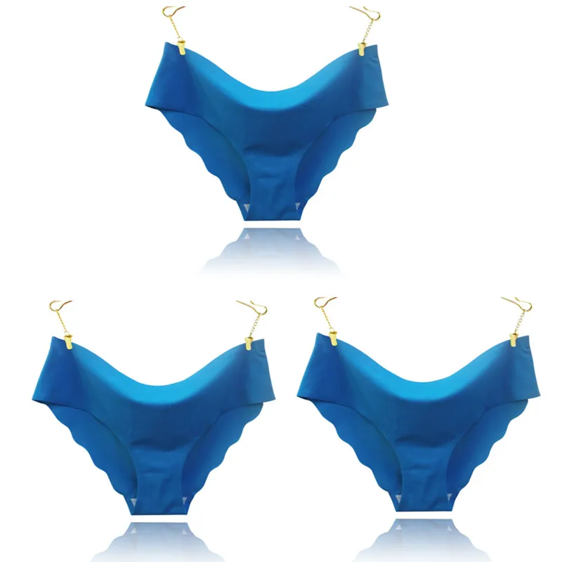 vs4 three pcs blue 3 шт Специальное предложение Новые бесшовные оборки ультра-тонкий комфорт без следа женское нижнее белье любовь розовые трусики трусы с низкой посадкой - Цвет: vs4 three pcs blue
