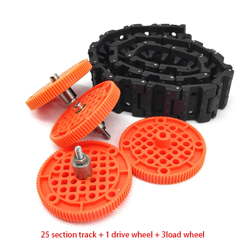 Rubber Track Drive Kit Plastic Bearing Wheel TT Motor DIY Car Accessories | Игрушки и хобби