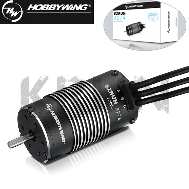 1 шт. Hobbywing EZRUN SL 4274 Бесщеточный 4 полюса 2200KV высокочастотный бесщеточный двигатель черный для 1/8 Rc автомобиля
