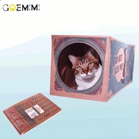 pet cat toy kraft paper cat tunnel folding portable interactive kitten toys hide sneak cat paper bag tunnel