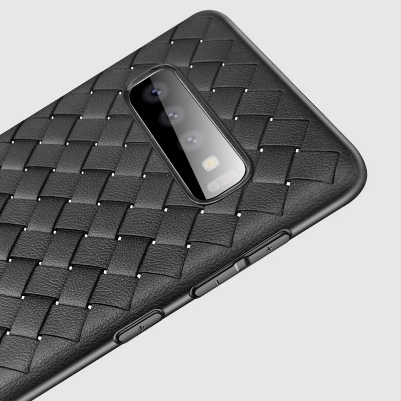 AKBKTII Роскошная решетка ткачество чехол для samsung s10 plus телефона a7 2018 S8 S9 супер