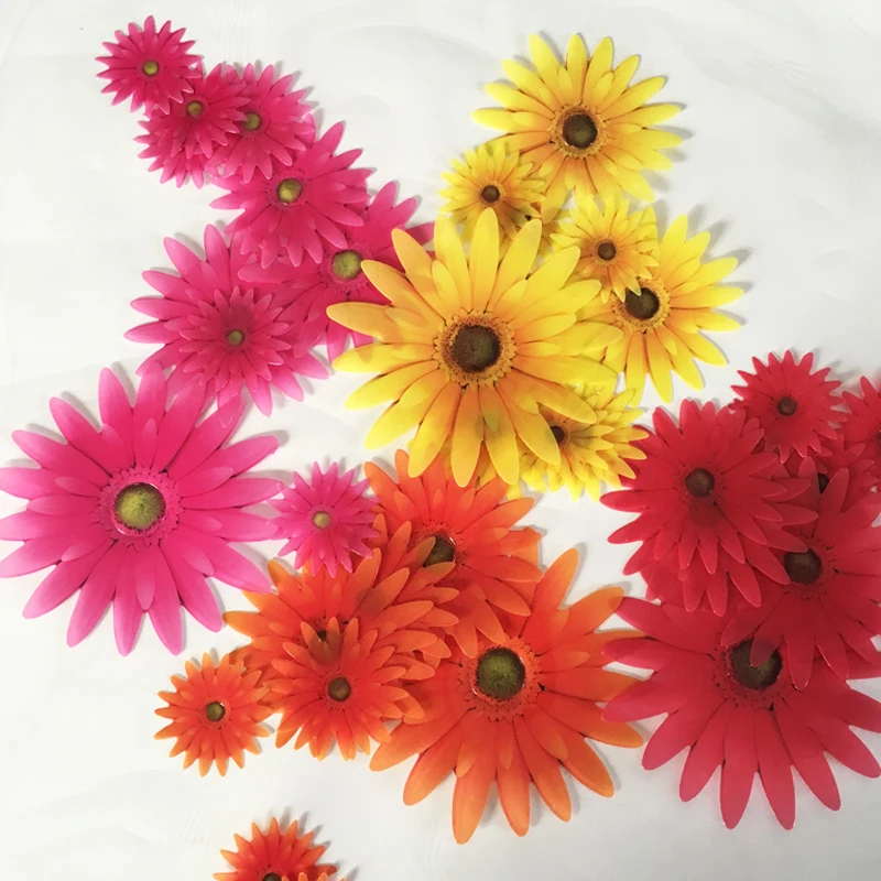 10 шт./упак. пластиковые 3D наклейки в виде ромашки для украшения стен кафе магазина