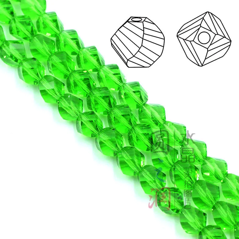 554 fruit green 4 мм 100 шт./лот скрученные граненые Хрустальные стеклянные кварцевые Австрийские кристаллы свободные разделительные бусины для DIY модные украшения с Шармами - Цвет: 554 fruit green