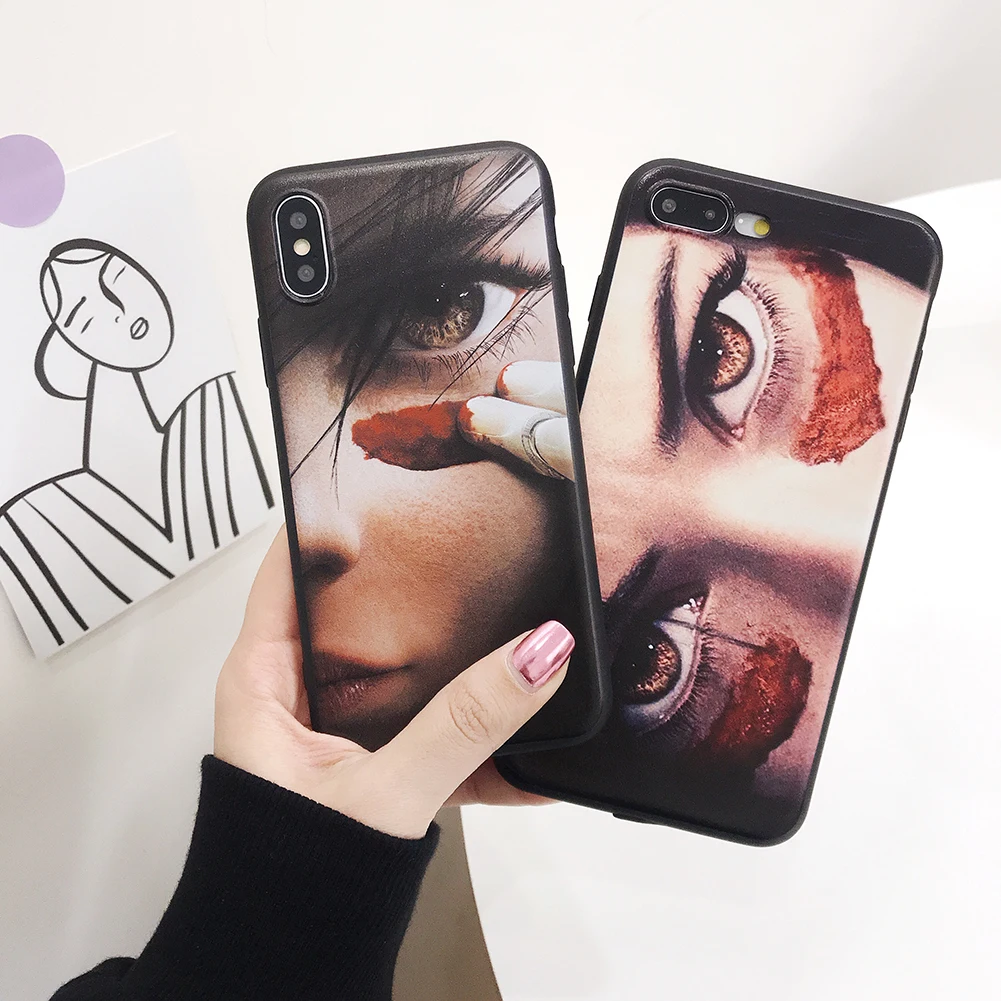 Alita боевой Ангел глаз Мягкий ТПУ силиконовый чехол для телефона iPhone X XS MAX 6 6S 7 7plus 8