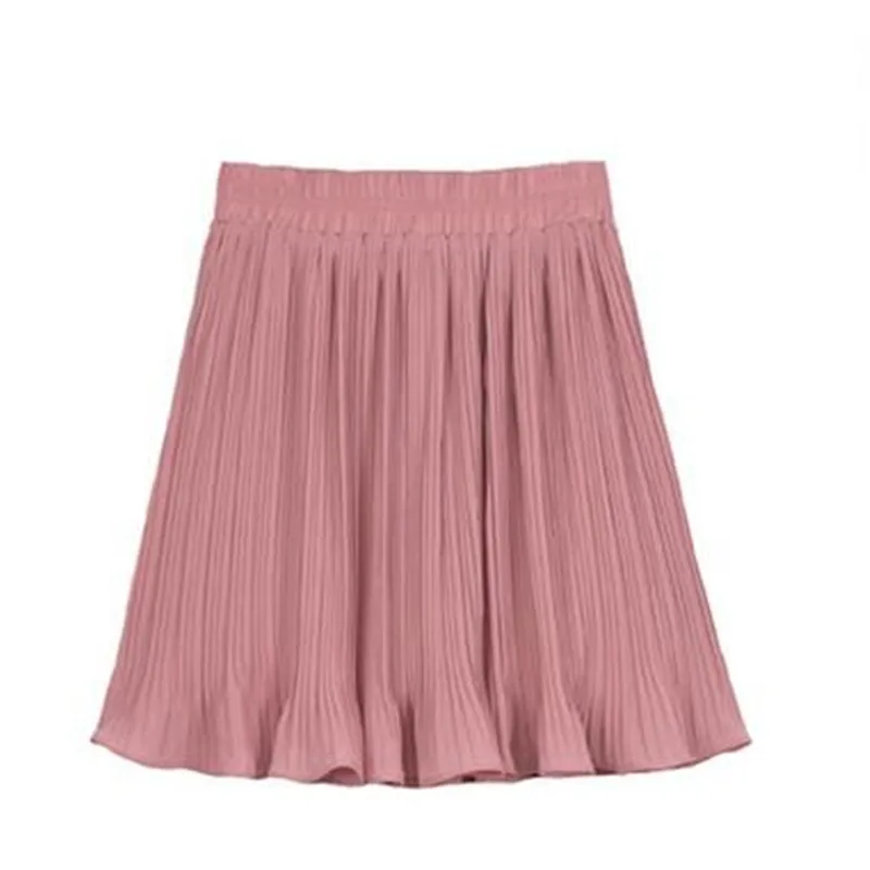 Женские летние плиссированные юбки Женская однотонная винтажная юбка с