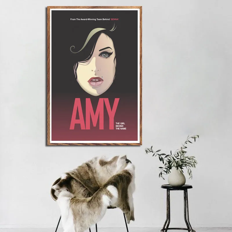 P473 Amy Winehouse музыка ПЕВЕЦ звезда поп арт живопись Шелковый Холст постер настенный