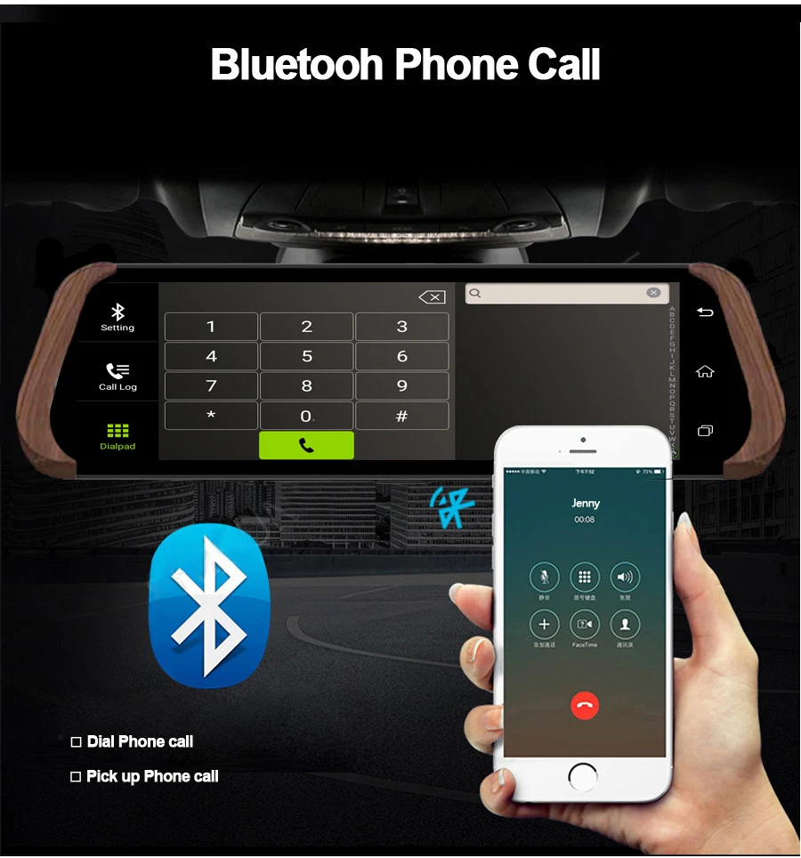 Bluavido 10 дюймов 4G ADAS Android Автомобильное зеркало заднего вида DVR камера gps навигация FHD 1080P видеорегистратор WiFi монитор