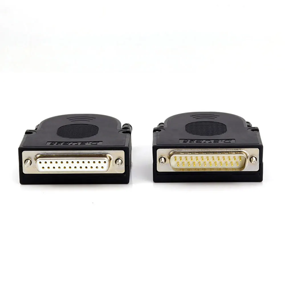 DB25 Welding-free Male Plug Female Socket Screw Lock Shell Kit 2 Rows 25 Pin Serial Port Connector D-SUB Adapter | Электроника