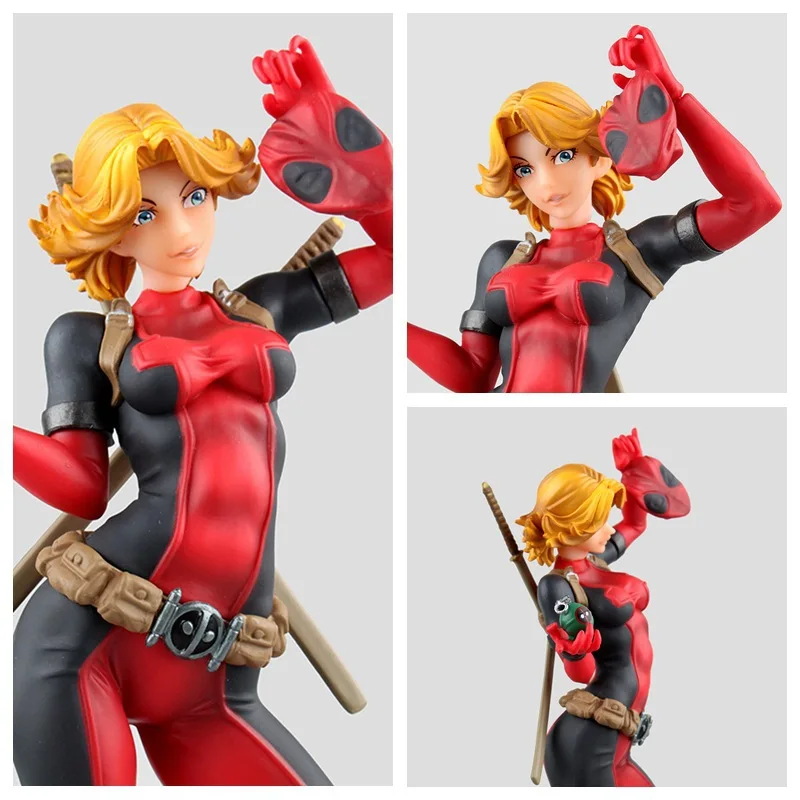 Huong Movie Figure 24 см X men Lady Deadpool Bishoujo Статуя Кукла ПВХ фигурка Коллекционная модель