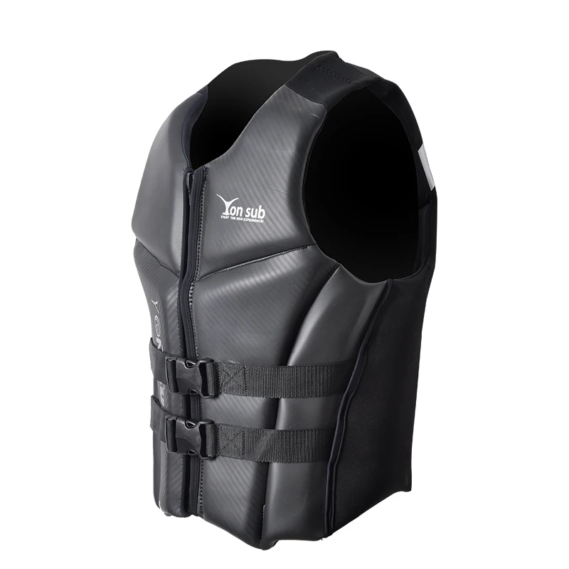 Leather life jacket YONSUB неопреновый спасательный жилет для мужчин для рыбалки спасательный жилет для катания на лодках для дрифтинга для серфинга спасательный водный жилет спортивная мужская куртка - Цвет: Leather life jacket