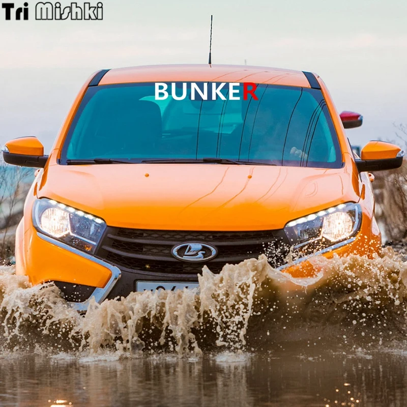 Tri Mishki HZX282 12*64.2см 1-4шт прикольные виниловые наклейки на авто bunker бункер с бувкой красного цвета r наклейки на лобовое стекло наклейки на заднее стекло