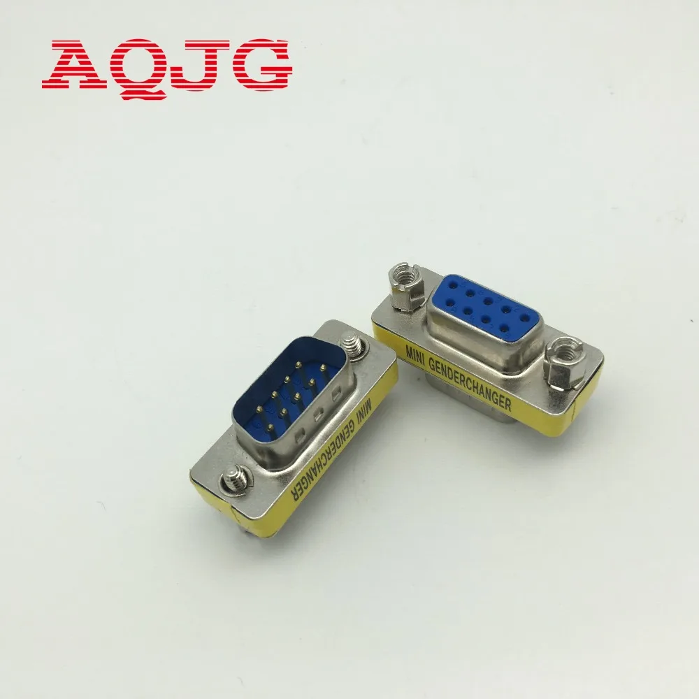 

2pcs RS232 Gender Changer DB9 9pin Female to male VGA Gender Changer Adapter Male to Female Wholesale 9pin AQJG