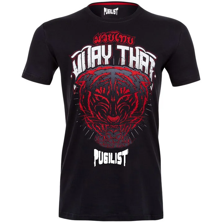 Футболка MMA Tiger с короткими рукавами Боевая футболка для занятий тайским боксом