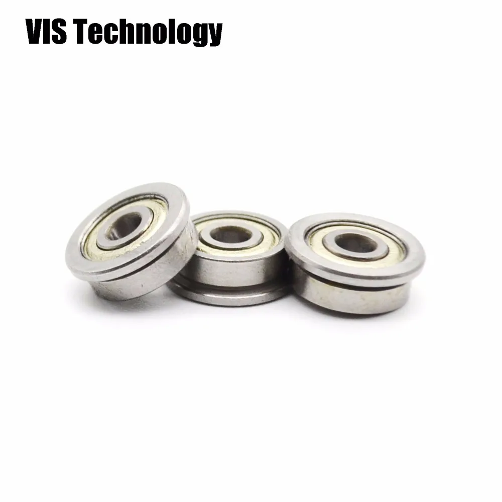 100pcs/lot F623ZZ F623 3X10X4 Miniature Flange Deep Groove Ball Radial Bearings for RepRap 3D printer | Компьютеры и офис