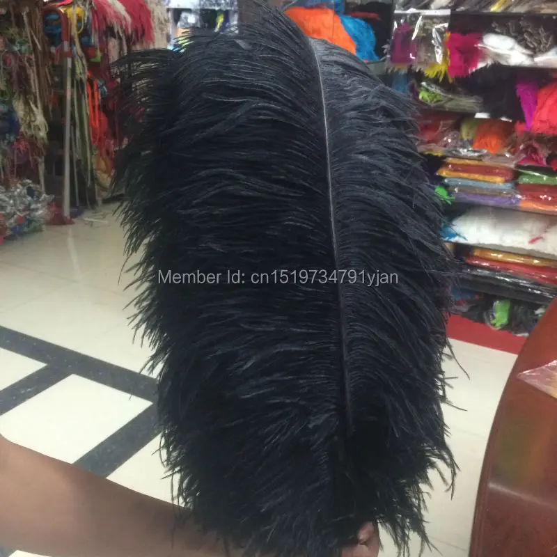 Перья страусиные черные 26 28 дюймов/65 70 см 10 шт.|feather boy|wedding thank you gift bagswedding ostrich feathers |