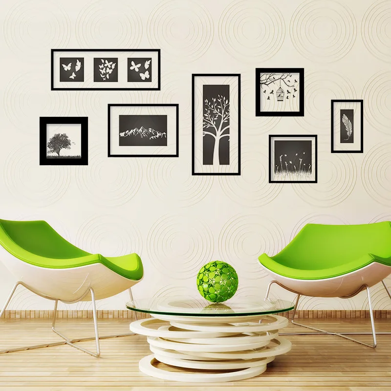 7 шт./компл. художественная фотография Декоративная Виниловая роспись рамка