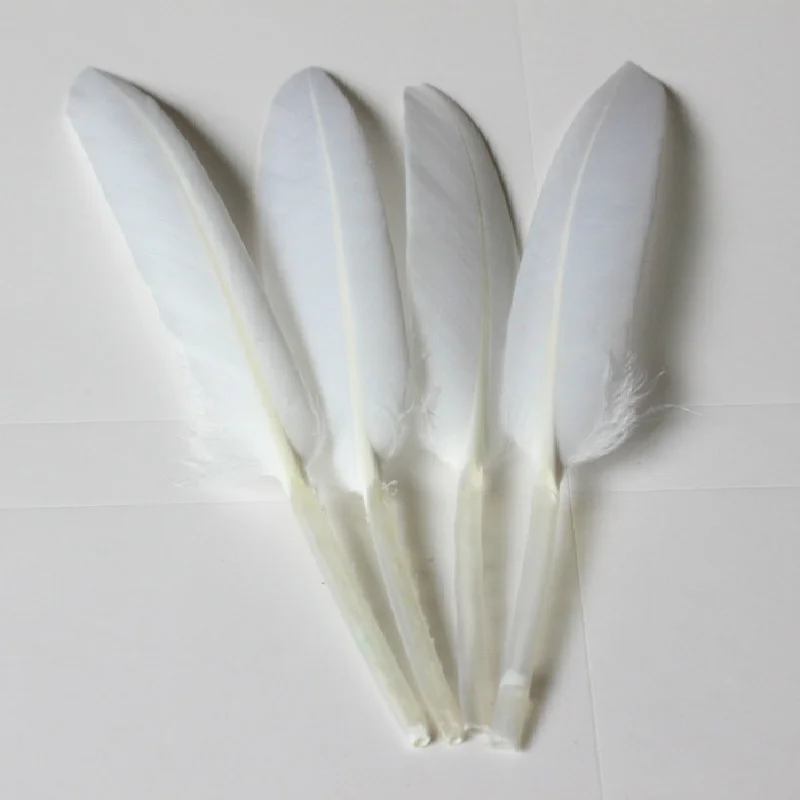 

New Hot Pretty 100pcs/lot Beautiful white Goose Feather 4-6 Inches 10-15 cm Colorful