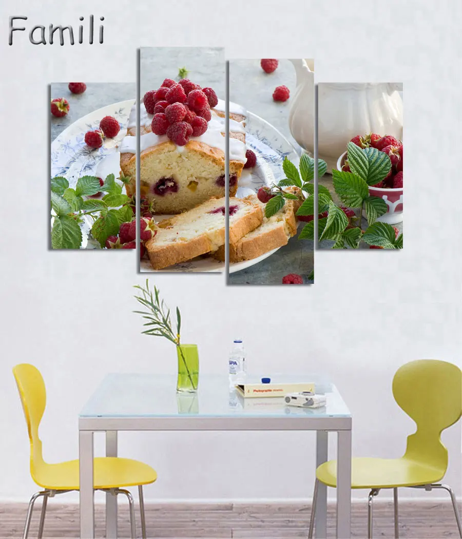 Набор для рисования на холсте Джем и еда 4 картины|art pictures|picture for kitchenkitchen pictures |