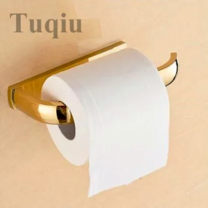 paper holder Золотой латунный набор аксессуаров для ванной комнаты, держатель для бумаги, держатель для полотенец, мыльница, вешалка для полотенец набор аксессуаров для ванной комнаты - Цвет: paper holder