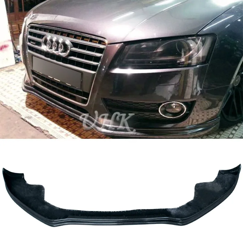 UHK для Audi A5 2009 2011 углеродное волокно передний бампер спойлер губ аксессуары