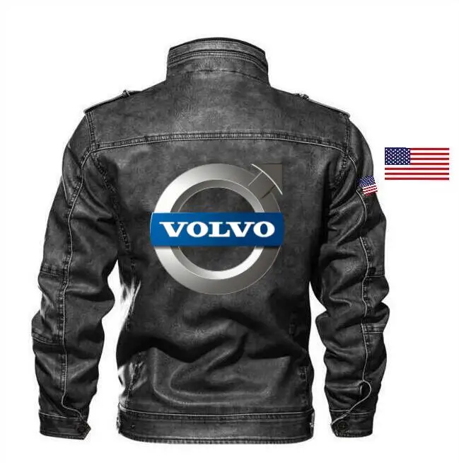 Новая кожаная куртка goatskin volvo тонкая мотоциклетная локомотив мужская брендовая