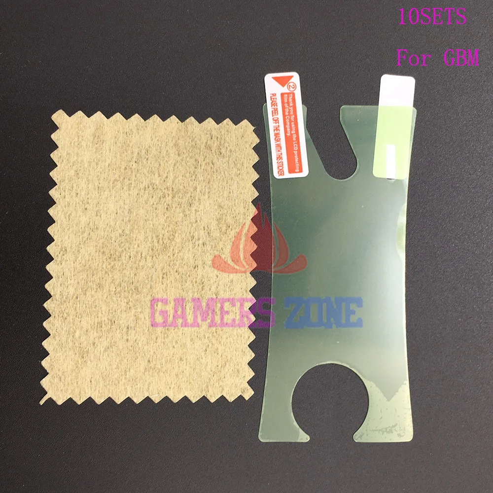 10SETS For Gameboy Micro Clear Screen Protector Cover Plus Clean Cloth GBM Protective Film | Электроника