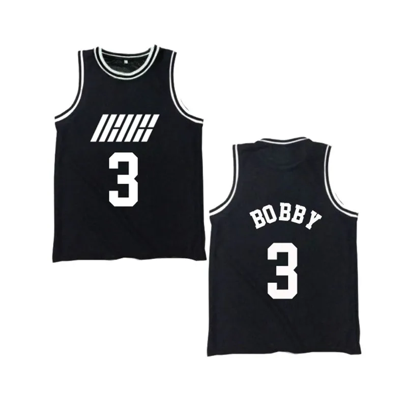 K Pop KPOP IKON BI BOBBY Album Shirts K-POP Повседневный хлопковый жилет футболка топы без рукавов