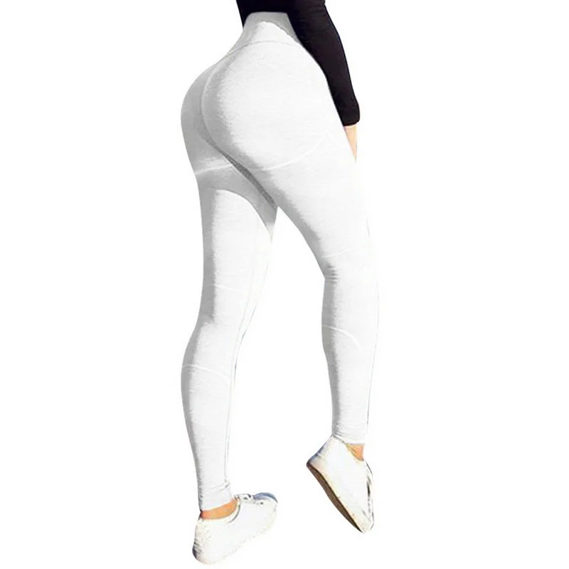Sfit 2019 женские Леггенсы с высокой талией Стрейч Йога полоса брюки стрейч колготки