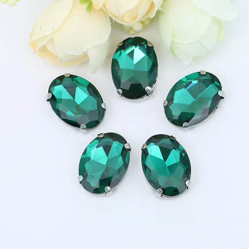 Бесплатная доставка! 13x18 мм Кристалл овальной формы стеклянные стразы для шитья