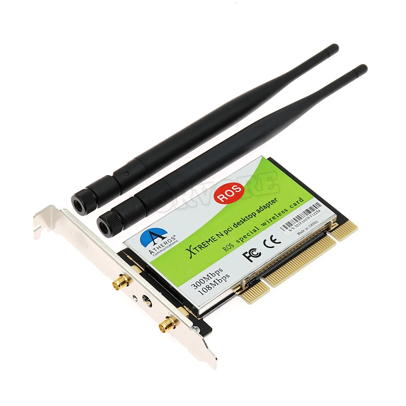 Настольная Двухдиапазонная беспроводная сетевая карта PCI 300 м для поддержки