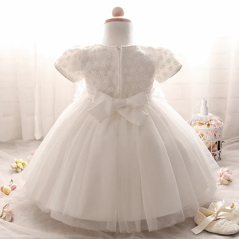 Новинка 2017 платье для маленьких девочек Милое Свадебное с цветами одежда крестин
