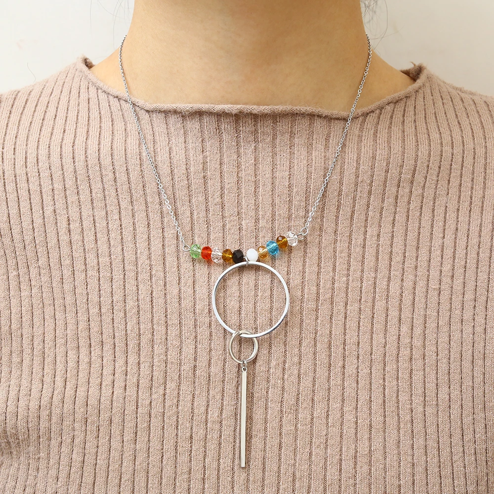 XUANHUA ювелирный набор из нержавеющей стали ожерелье серьги женская одежда