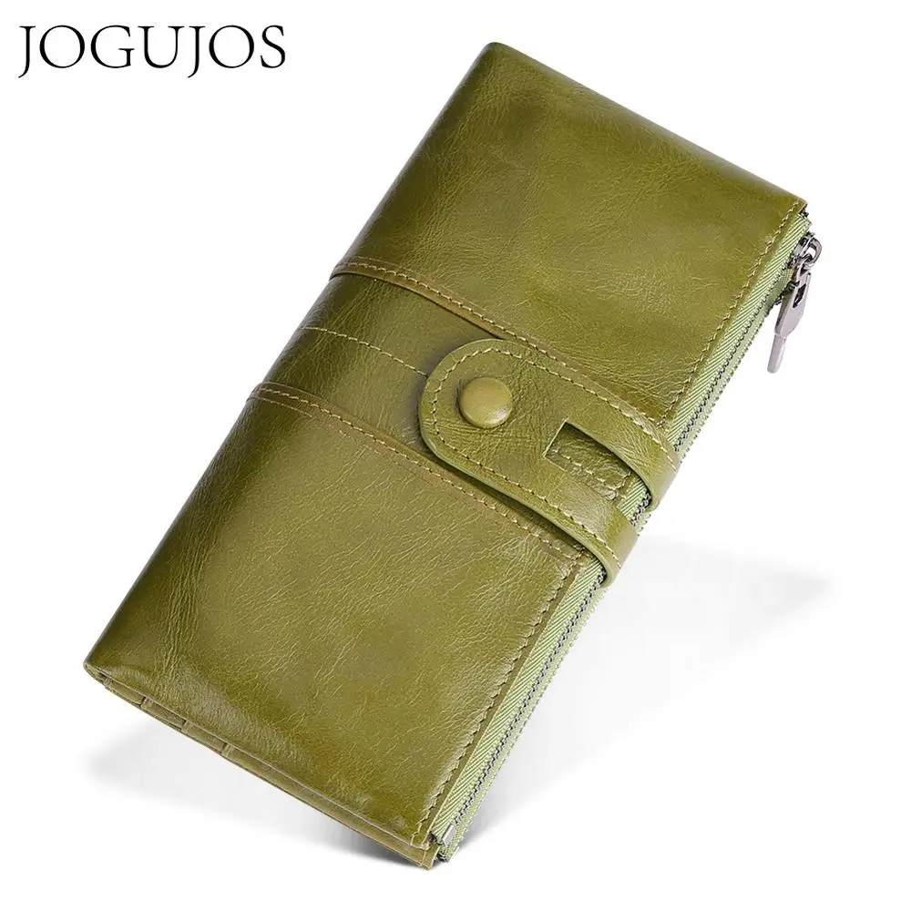 Кошелек унисекс JOGUJOS, из натуральной кожи, с отделением для монет и кредитных карт