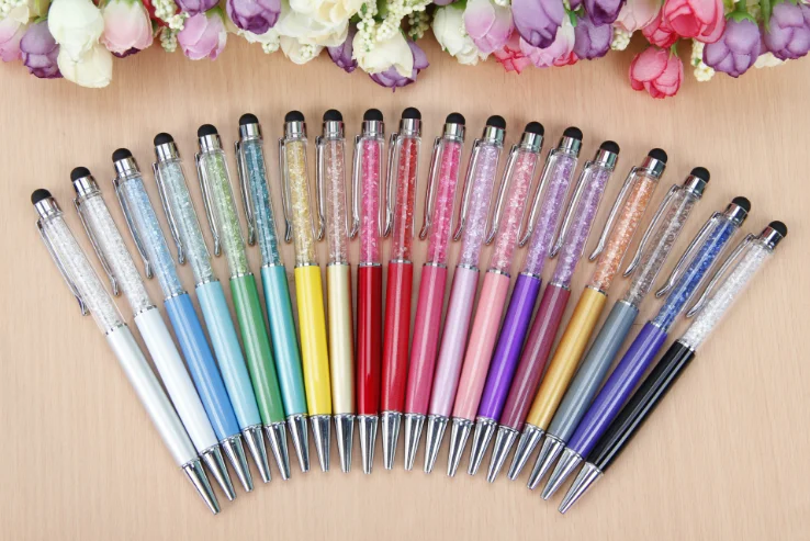 LolliZ 1 Pcs Creative Crystal Pen Diamond Ballpoint Pens Stationery Ballpen Stylus Touch 0.7 mm Black Refill | Канцтовары для офиса
