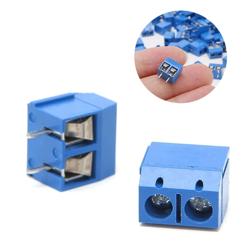 100 шт. 2 Pin винт клеммный блок печатных плат разъем 5 мм Шаг 16A|pcb terminal block|pcb block