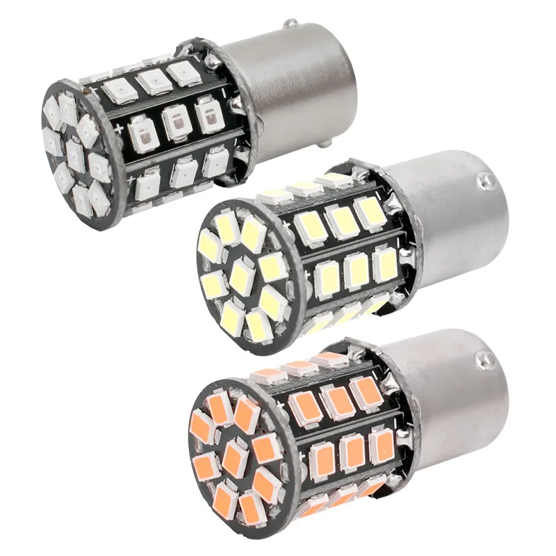 1156 1141 1003 BA15S P21W R5W R10W 33 SMD 2835 Светодиодный заднего Поворотная сигнальная лампа авто Обратный светильник лампы белого цвета-красный, желтый, 12V
