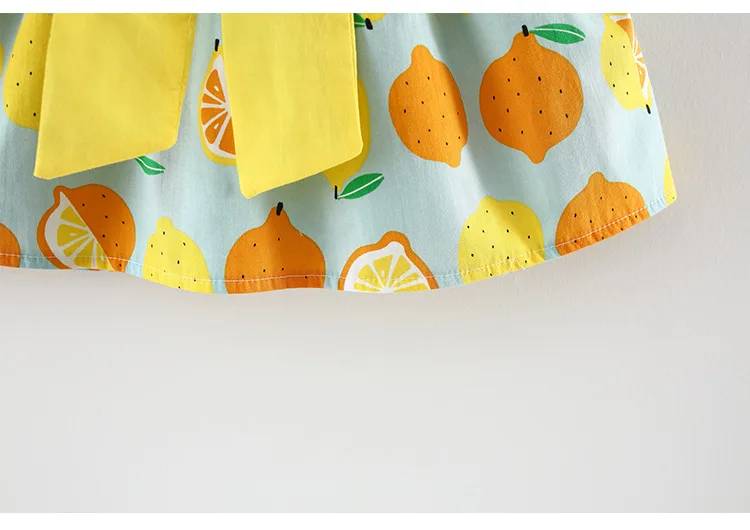 Fashion Summer Girl Dress Full Print Fruit Sleeveless Children Kids Dresses for Girls Cute Clothing Princess | Детская одежда и