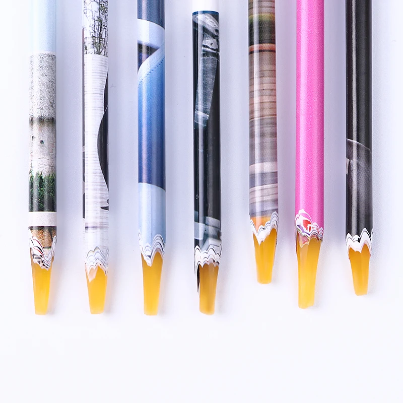 1 шт. легко подбирать Стразы ручка Пикер восковая инструмент для ногтей случайный