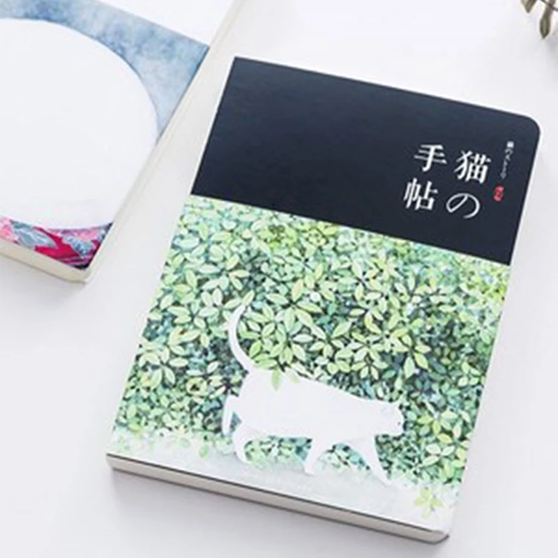 Новый пустой винтажный блокнот дневник для рисования 80 листов милый с кошкой