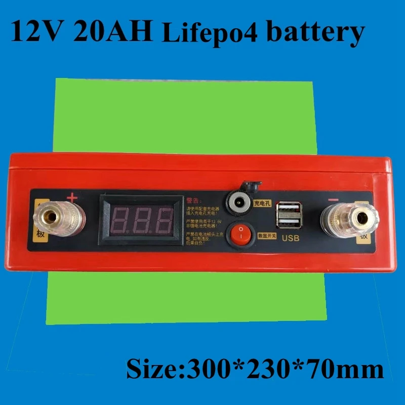 12v 20Ah Lifepo4 аккумулятор Ups Lifepo4 12v 20ah чехол для батареи для электровелосипеда+ 5A зарядное устройство