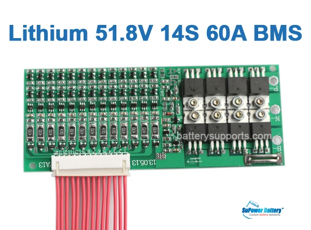 SuPower 14S 50 4 V 51 8 58 60A литий ионный Литий полимерный аккумулятор BMS система управления