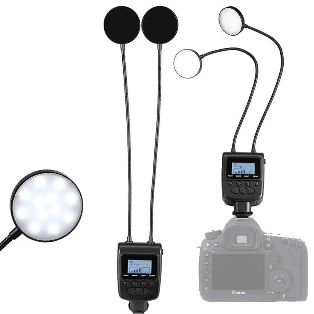 Светодиодный макро кольцевой светильник вспышка лампа Speedlite ML 2D для камер Canon Nikon