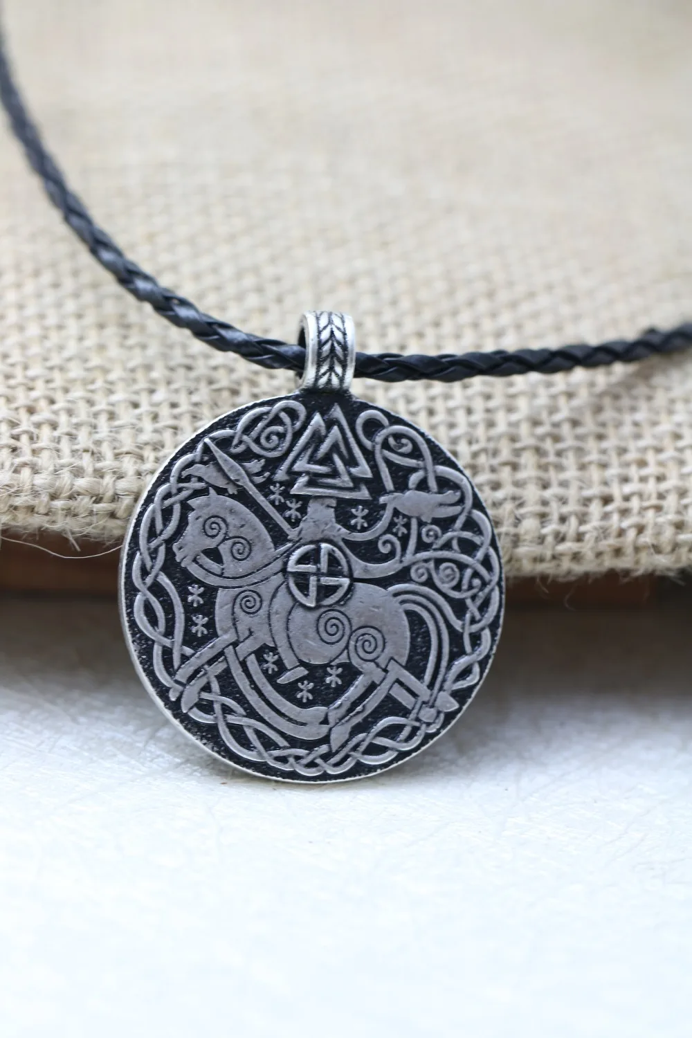 10 шт. в стиле норвежских викингов легендарный Викинг Sleipnir и Solider Valknut Raven Amulet