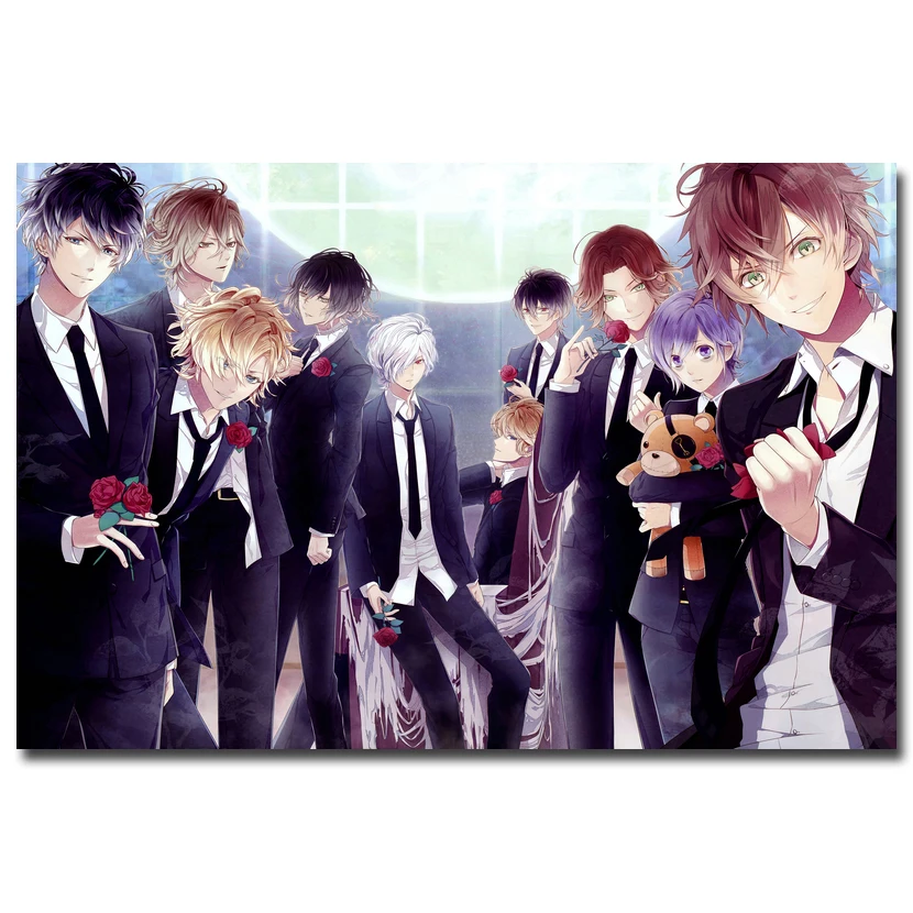 DIABOLIK LOVERS Art Шелковый плакат печать 13x20 24x36 дюймов Komori Yui Японские Аниме картинки для декора гостиной 034